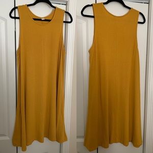 Mustard Old Navy Swing Dress